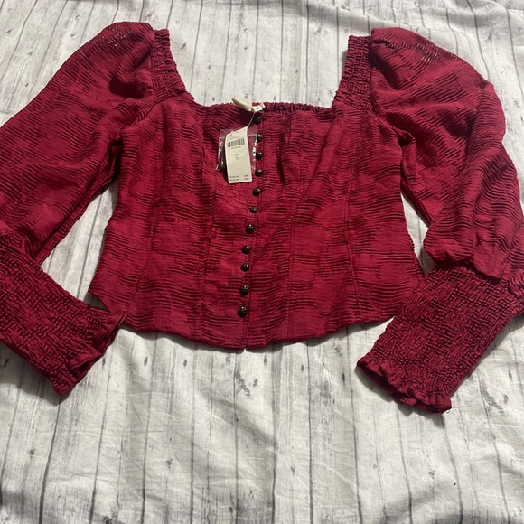 NWT Anthropologie Romantic Puff-Sleeved Blouse - Picture 4 of 9
